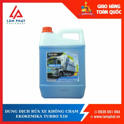 Ekokemika Turbo X10 ứng dụng công nghệ rửa xe không chạm