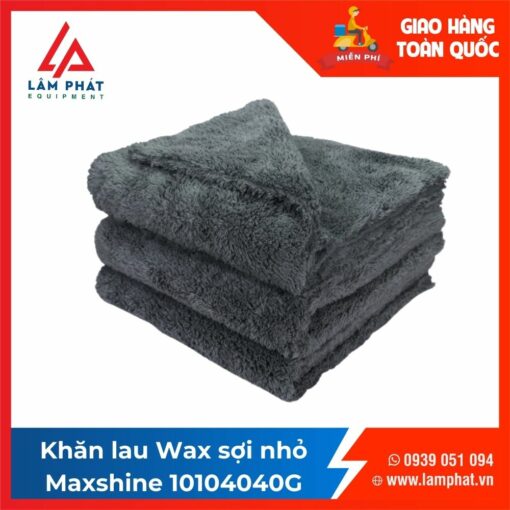 Khăn lau Wax sợi nhỏ màu xám Maxshine 10104040G