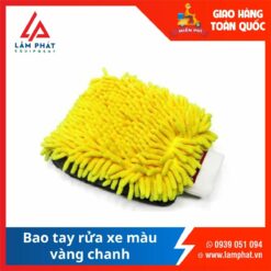 Bao tay rửa xe màu vàng chanh Maxshine
