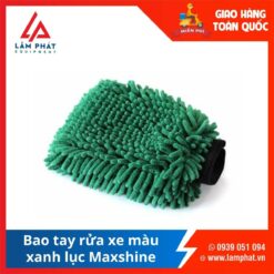 Bao tay rửa xe màu xanh lục Maxshine