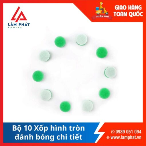 Bộ 10 Xốp hình tròn đánh bóng chi tiết Maxshine