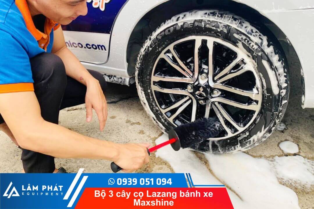 Hướng dẫn sử dụng Bộ 3 cây cọ Lazang bánh xe Waxshine