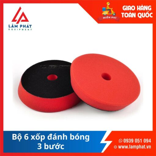 Xốp đánh bóng bước hoàn thiện màu đỏ Maxshine