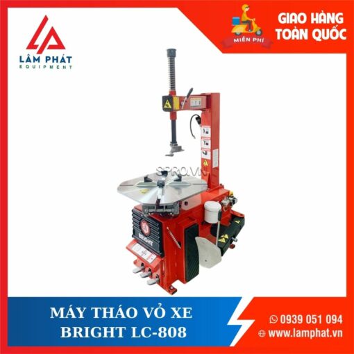 Máy tháo vỏ xe, ra vào lốp xe tay ga, xe máy, ô tô, xe tải BRIGHT LC-808 Công nghệ ITALY