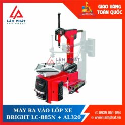 Máy tháo vỏ, máy ra vào lốp xe ô tô, xe du lịch, xe tải nhỏ BRIGHT LC-885N kèm bộ hỗ trợ tháo lốp AL320 Công nghệ Italy