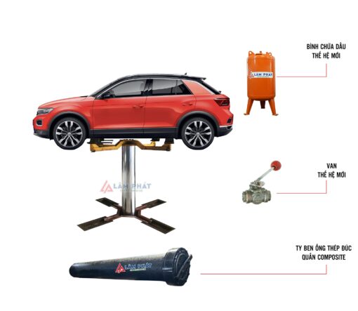 cầu nâng 1 trụ mặt bàn chữ X mẫu mới