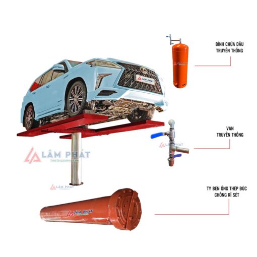 cầu nâng 1 trụ rửa xe ô tô việt nam mặt bàn âm nền do Lâm Phát sản xuất LP-5002