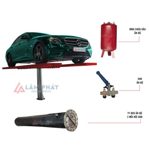 cầu nâng 1 trụ Ấn Độ loại 2 lắp đặt âm nền lp-5006