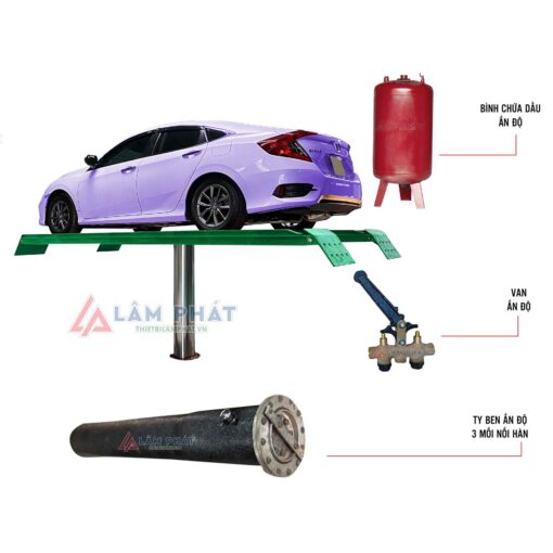 cầu nâng 1 trụ Ấn Độ loại 2 lắp đặt nổi LP-5005