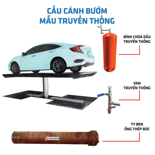 Cầu nâng 1 trụ rửa xe ô tô LP5012 mặt bàn cánh bướm