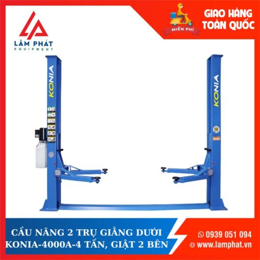 CẦU NÂNG 2 TRỤ GIẰNG DƯỚI KONIA-4000A-4 TẤN, GIẬT 2 BÊN