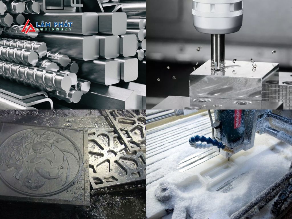 Gia công phay CNC đa dạng các loại vật liệu 