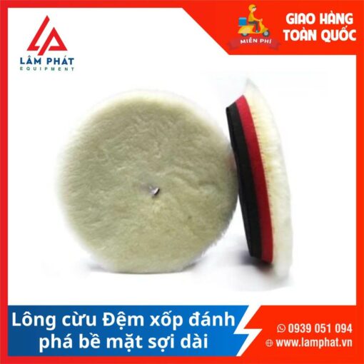 Lông cừu Đệm xốp đánh phá bề mặt sợi dài Maxshine