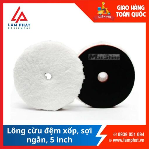 Lông cừu đệm xốp sợi ngắn 5 inch Maxshine