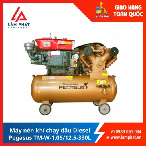 Máy nén khí chạy dầu Diesel Pegasus TM-V-1.05/12.5-330L