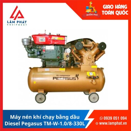 Máy nén khí chạy dầu Diesel Pegasus TM-W-1.0/8-330L