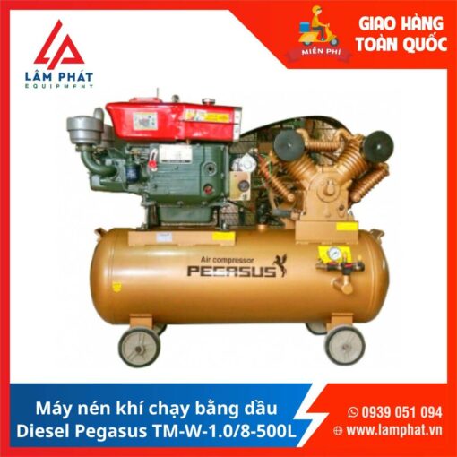Máy nén khí chạy dầu Diesel Pegasus TM-W-1.0/8-500L
