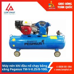 Máy nén khí đầu nổ chạy xăng Pegasus TM-V-0.25/8-100L