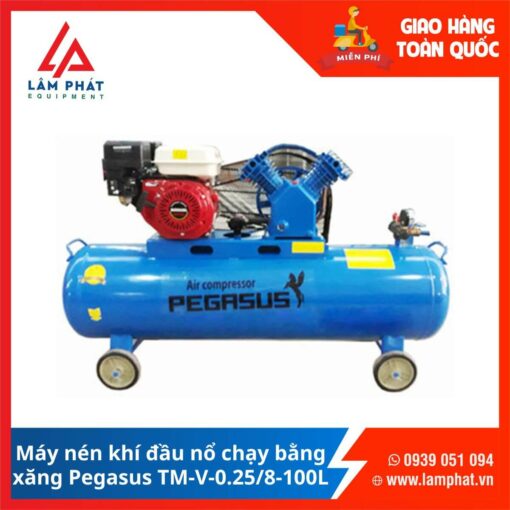 Máy nén khí đầu nổ chạy xăng Pegasus TM-V-0.25/8-100L