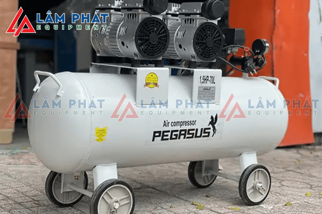 Máy nén khí không dầu Pegasus TM-OF550*2-70L