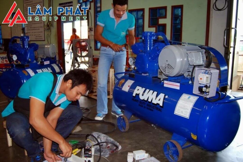 máy nén khí không tự ngắt