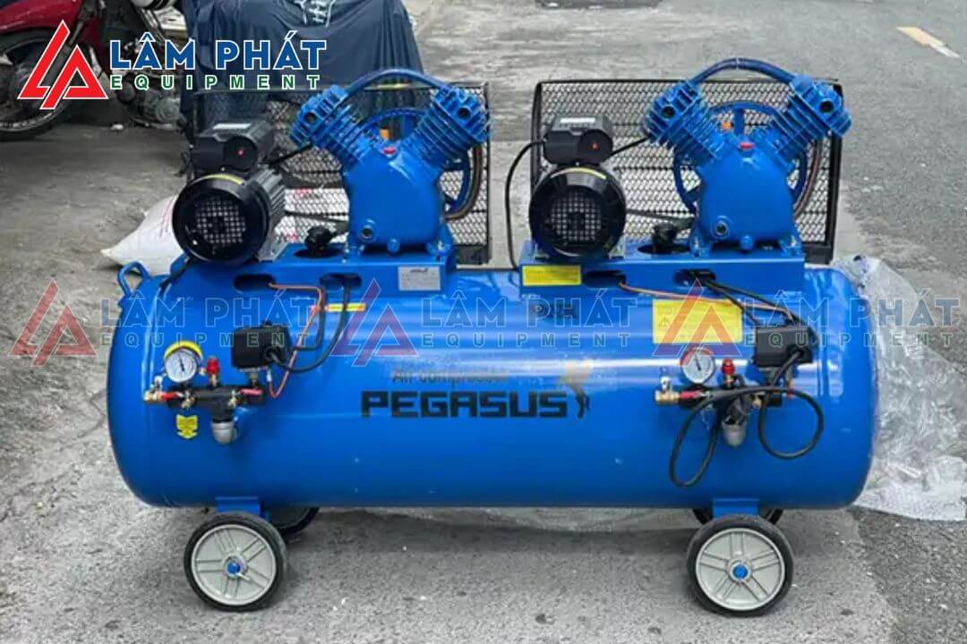 Máy nén khí Pegasus 2 đầu nén TM-V-0.25/12.5x2-230L