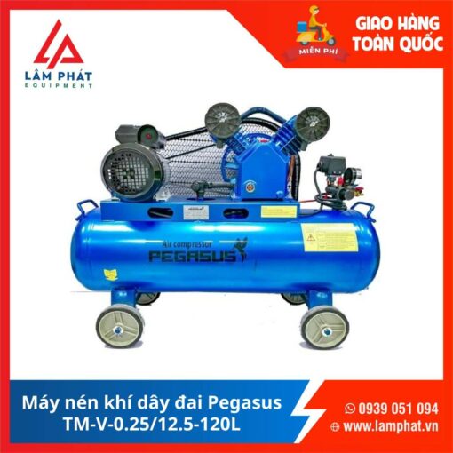 Máy nén khí dây đai Pegasus TM-V-0.25/12.5-120L