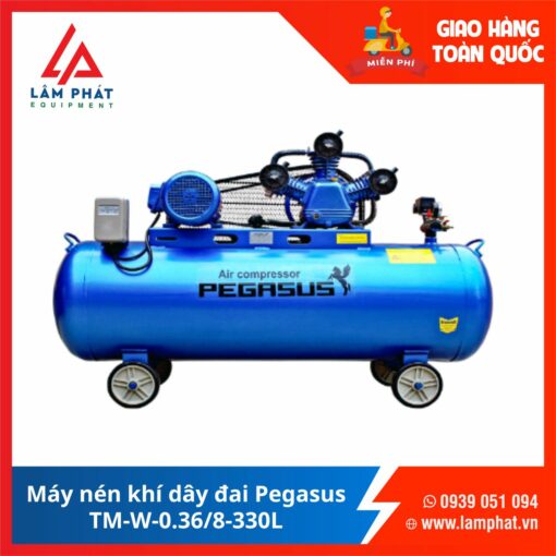 Máy nén khí dây đai Pegasus TM-W-0.36/8-330L