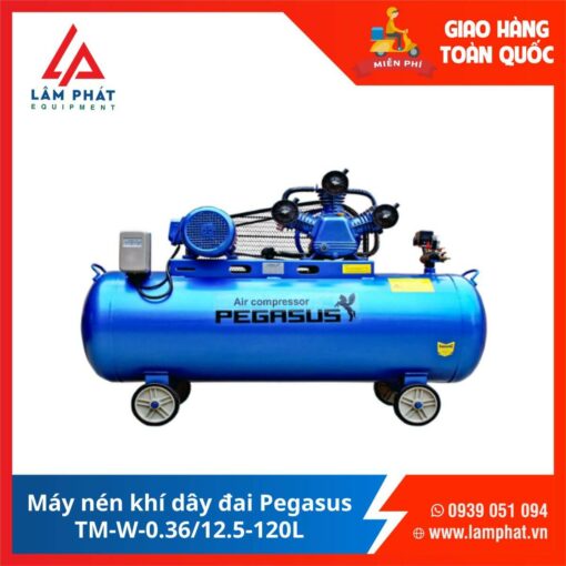 Máy nén khí dây đai Pegasus TM-V-0.36/12.5-120L
