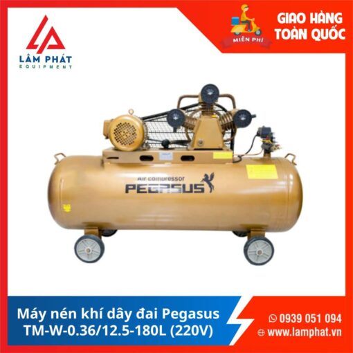 Máy nén khí dây đai Pegasus TM-W-0.36/12.5-230L (220V)