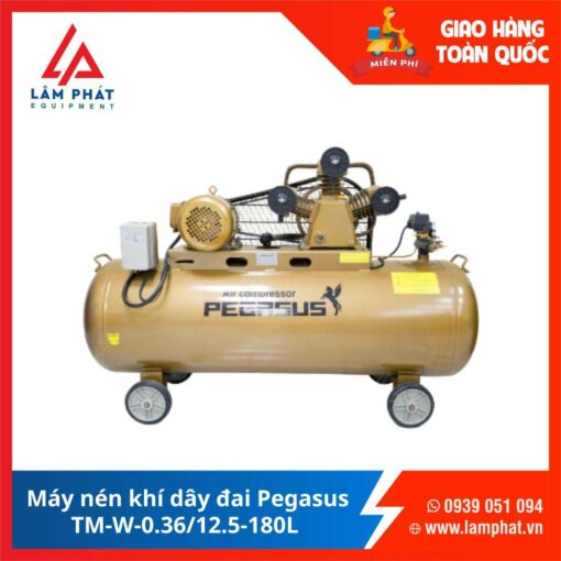 Máy nén khí dây đai Pegasus TM-V-0.36/12.5-180L