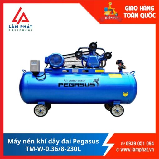 Máy nén khí dây đai Pegasus TM-W-0.36/8-230L