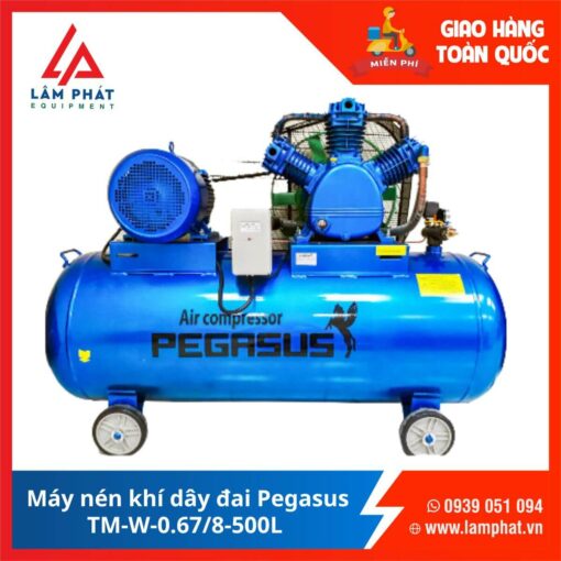 Máy nén khí dây đai Pegasus TM-W-0.67/8-500L