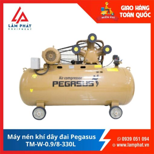 Máy nén khí dây đai Pegasus TM-W-0.9/8-330L