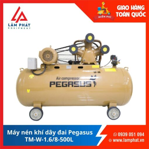 Máy nén khí dây đai Pegasus TM-W-1.6/8-500L