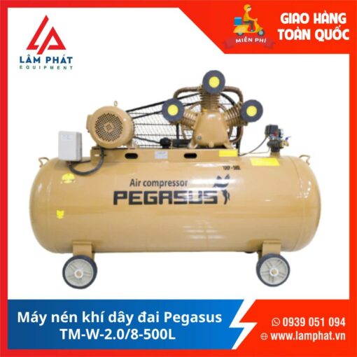 Máy nén khí dây đai Pegasus TM-W-2.0/8-500L