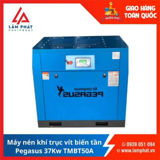 Máy nén khí trục vít biến tần Pegasus 37Kw TMBT50A