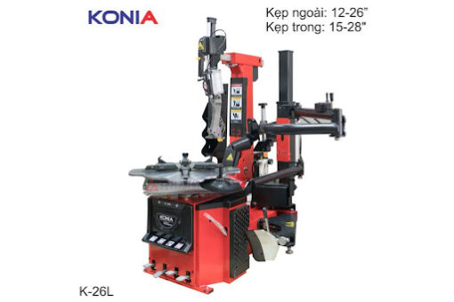 MÁY THÁO LỐP KHÔNG LƠ VIA, KÈM BỘ HỖ TRỢ VÀ BỘ NÂNG LỐP KONIA K-26L
