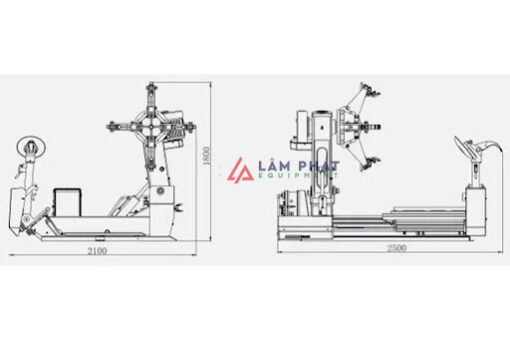 Thông số kỹ thuật Máy tháo vỏ xe, ra vào lốp xe tay ga, xe máy, ô tô, xe tải BRIGHT LC-590C Công nghệ ITALY