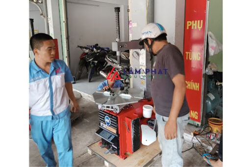 Máy tháo vỏ xe, ra vào lốp xe tay ga, xe máy, ô tô, xe tải NK NK218E