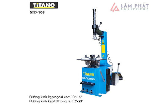 Thông số kỹ thuật Máy tháo vỏ xe, ra vào lốp xe tay ga, xe máy, ô tô, xe tải Titano STD-105