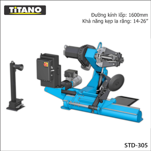 Máy tháo vỏ xe tải lớn, máy ra vào lốp xe tải TITANO STD-305
