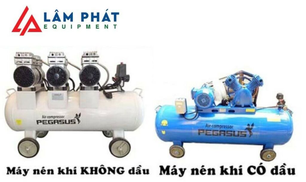 Máy nén khí không dầu và có dầu