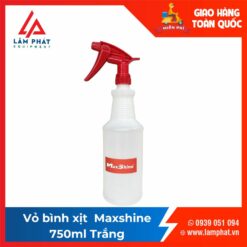 Vỏ bình xịt hóa chất chăm sóc xe Maxshine 750ml Trắng