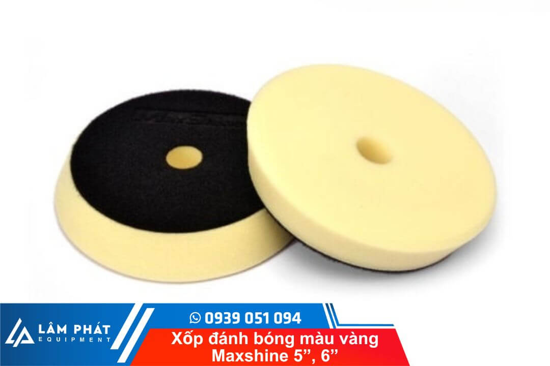 Xốp đánh bóng màu vàng Maxshine 5”, 6”