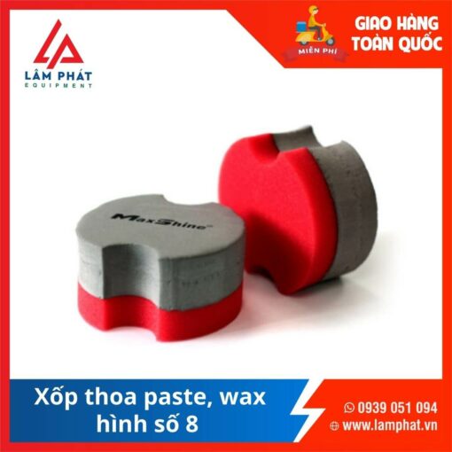 Xốp thoa paste wax hình số 8 Maxshine