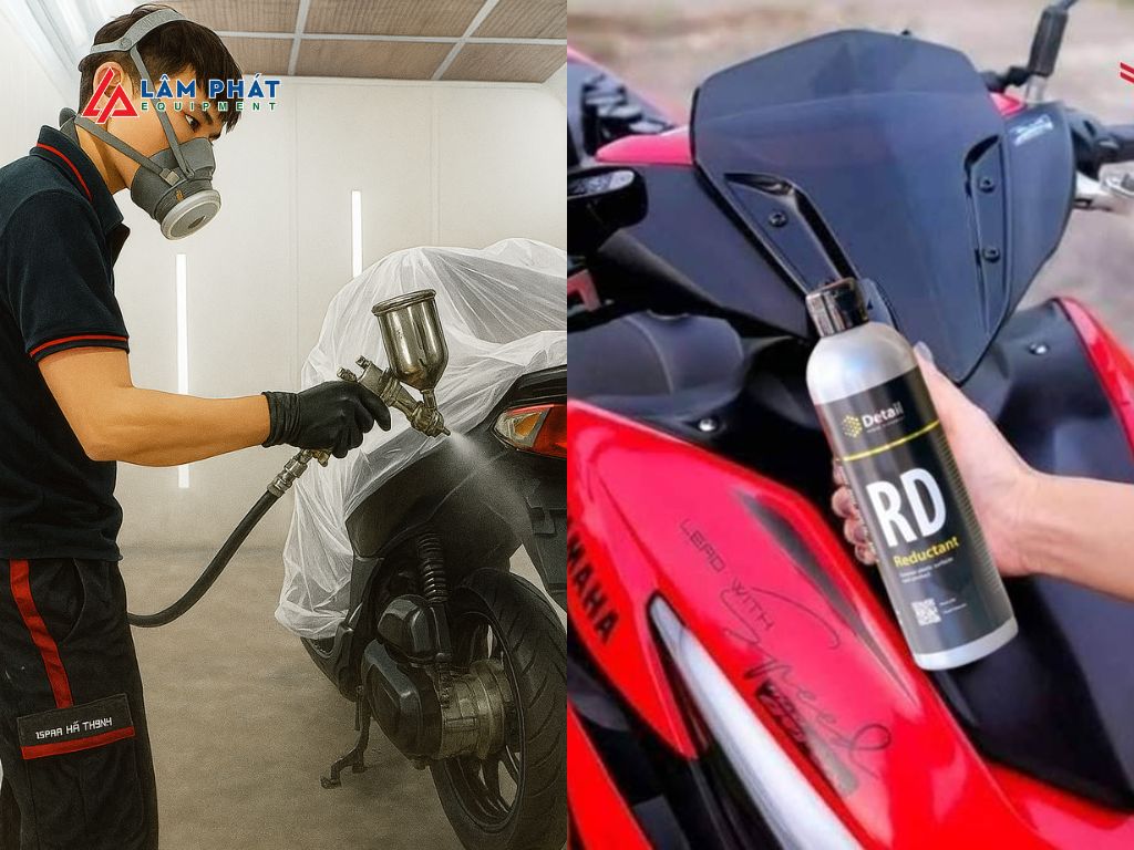 Đảm bảo có đồ bảo hộ và sơn phải đều tay
